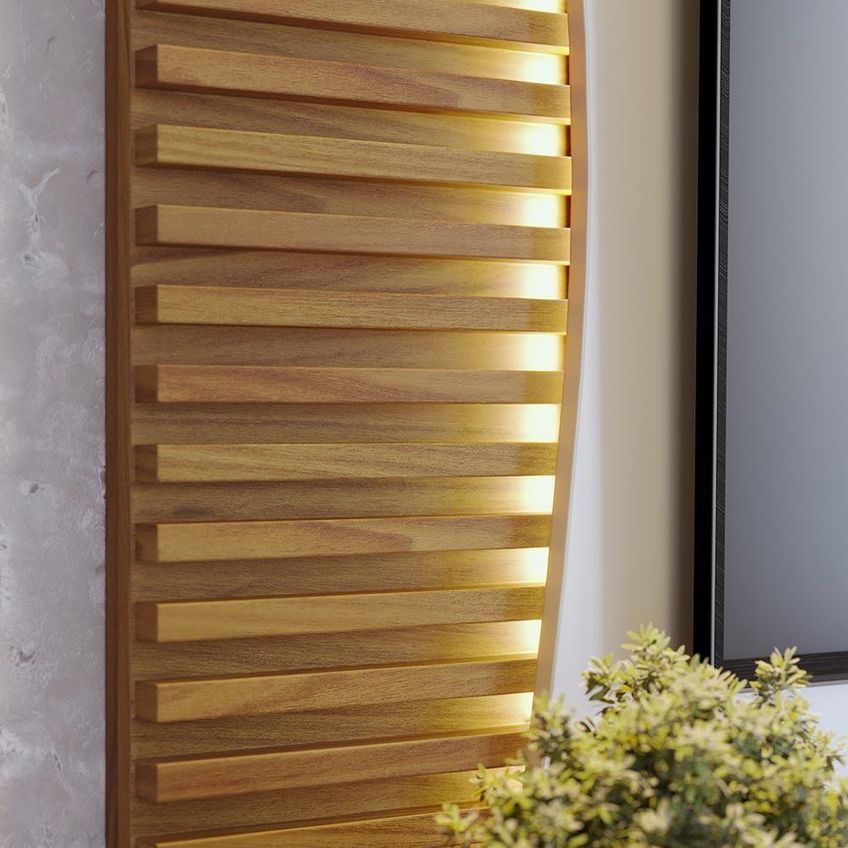 Painel Para TV Egeu 65" 179cm MDF MDP com LED Off White Colibri Móveis - imagem 5