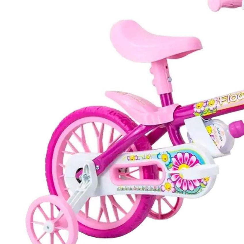 Bicicleta Infantil 108001000001 Aro 12 Freio Simples Estrutura Reforçada Rosa Nathor - imagem 3