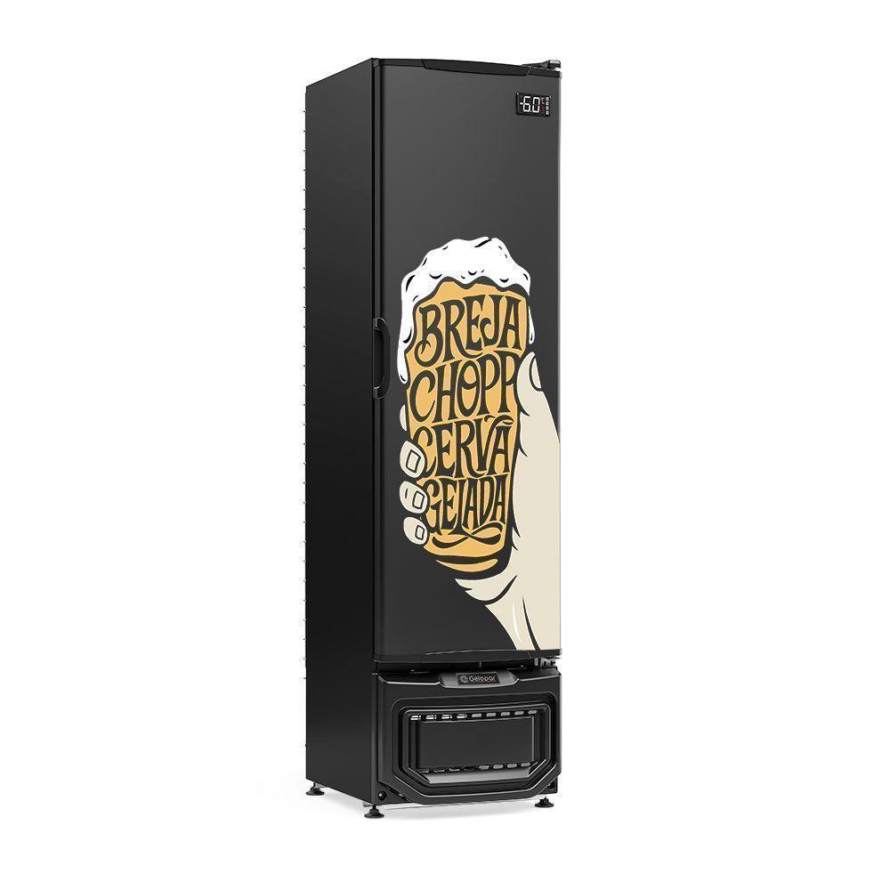Geladeira/refrigerador 228 Litros 1 Porta Preto Porta de Chapa - Gelopar - 220v - Gcb-23e Bj Gf