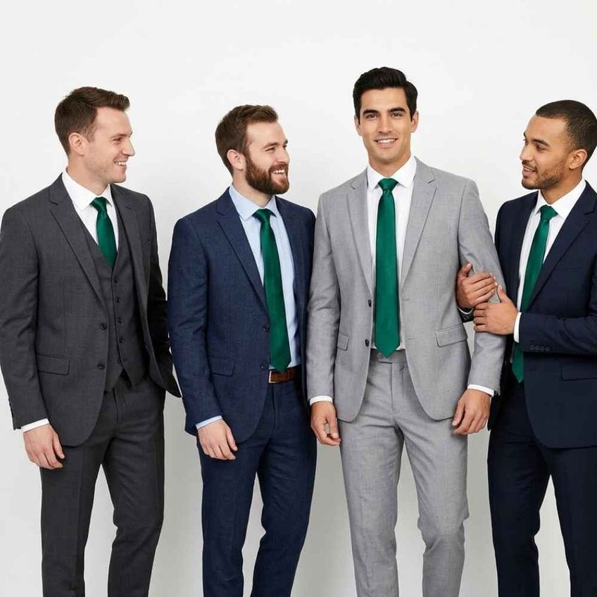 Kit 13 Gravatas Social Várias Cores Tons De Verde Masculina Slim Lisa Padrinho Casamento Noivo Trabalho Congresso - imagem 4