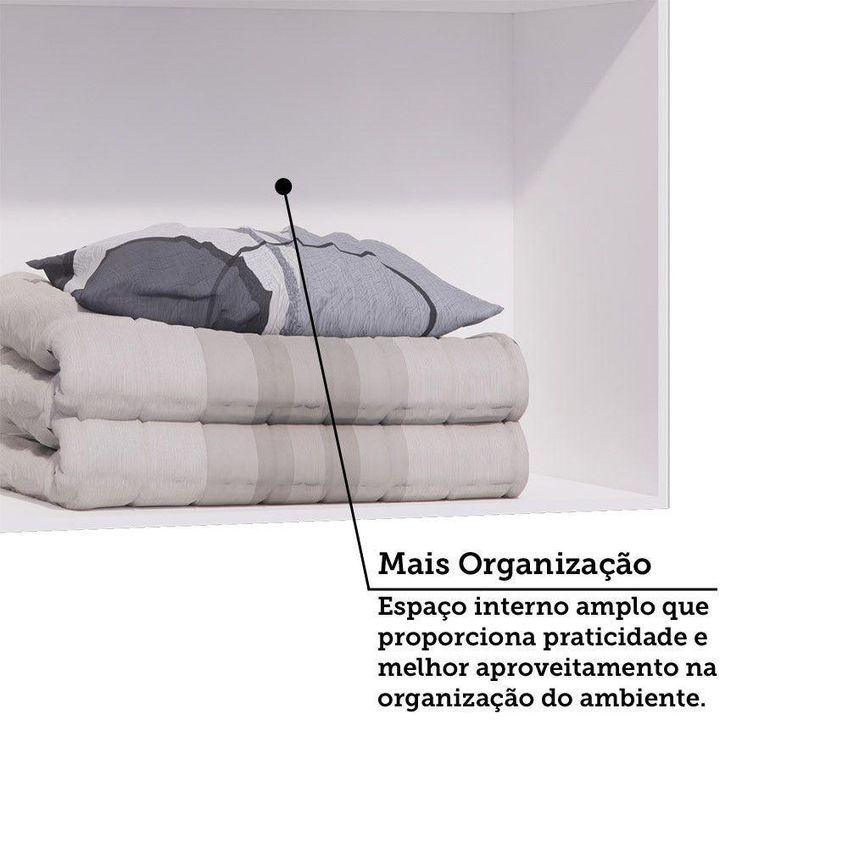 Armário Aéreo Modulado Essenza 3 Portas De Bater Mdf-mdp Branco-bege Dunas Luciane Móveis - imagem 3