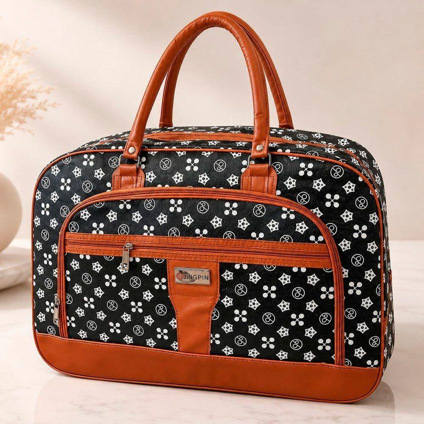 Bolsa Sacola Mala De Viagem Grande 53cm Poliéster Resistente À Água Alça Reforçada Preto - imagem 3