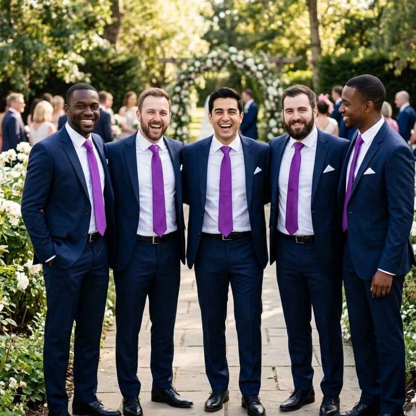 Kit 13 Gravatas Social Várias Cores Tons De Roxo Masculina Slim Lisa Padrinho Casamento Noivo Trabalho Congresso - imagem 5