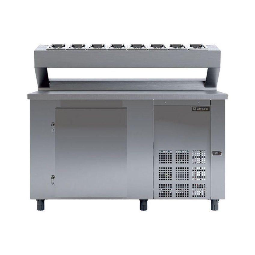 Balcão Refrigerado Condimentado Gelopar Gbpz150ai 150l 1 Porta Inox 220v - imagem 3