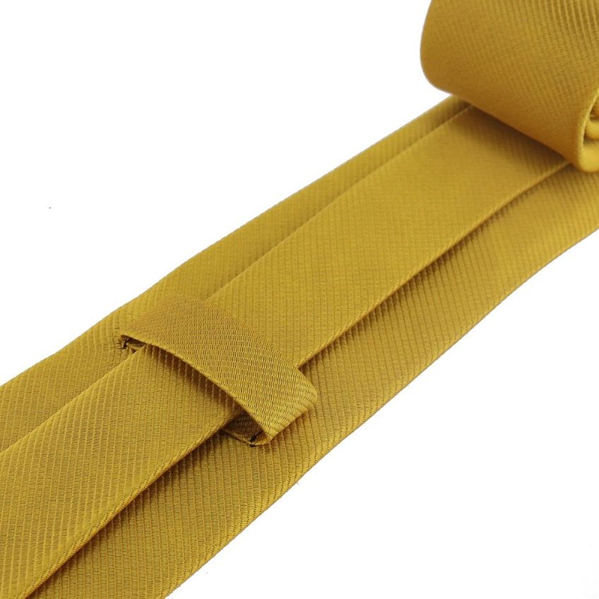 Kit 2 Gravatas Social Masculina Slim Lisa Eventos Casamento Padrinho Trabalho Congresso Várias Cores Tons De Amarelo - imagem 4
