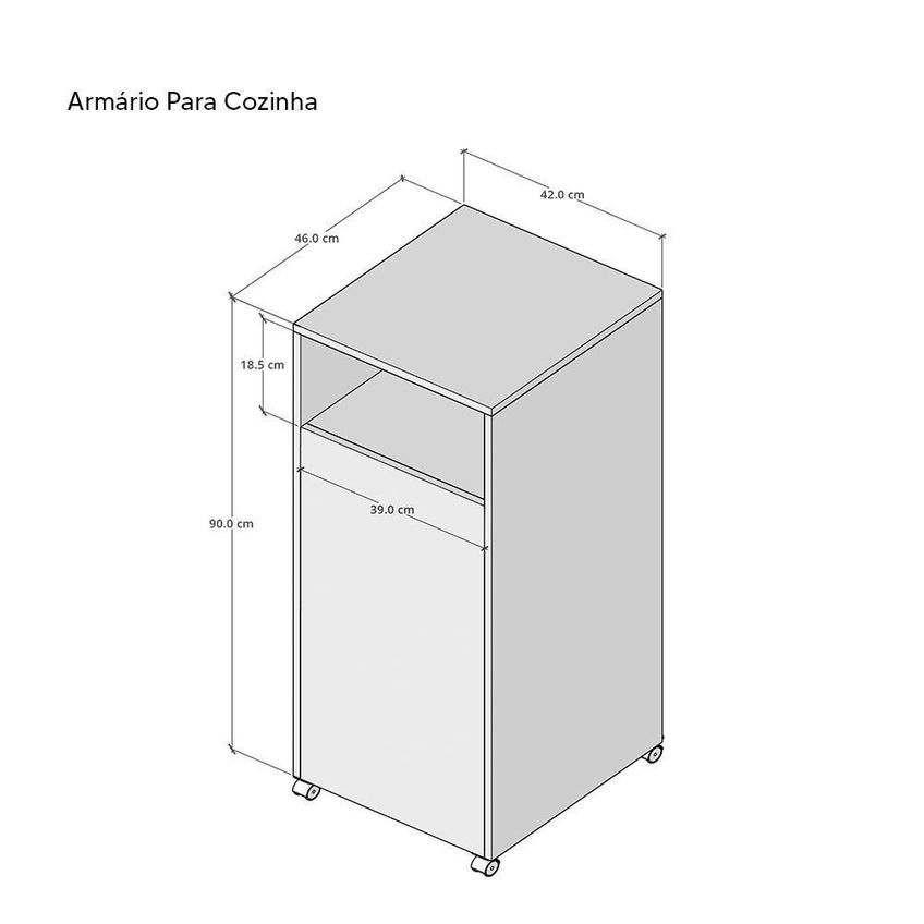 Armário Para Lavanderia Cesto De Roupas Sem Porta 1 Prateleira Mdp 42cm Branco Mercado - imagem 4