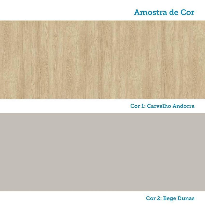 Armário Aéreo Modulado Essenza 3 Portas De Bater Mdp Carvalho Andorra-bege Dunas Luciane Móveis - imagem 3