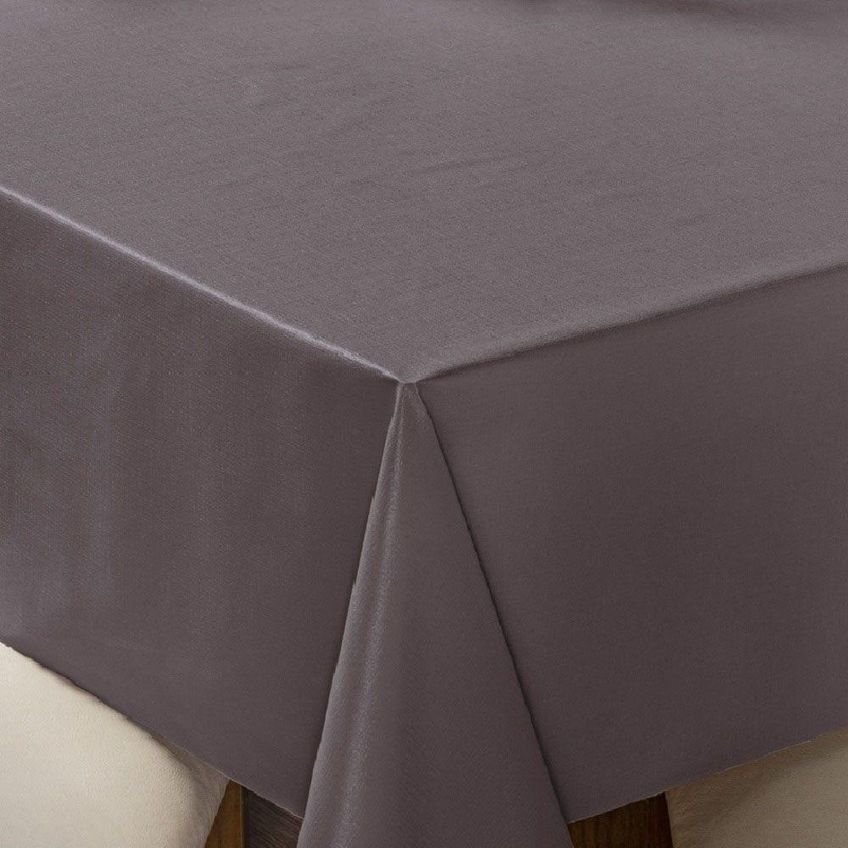 Toalha De Mesa Lisa Térmica Impermeável Em Pvc E Polietileno 2,50m X 1,40m Marrom Clara Luz Decora - imagem 4