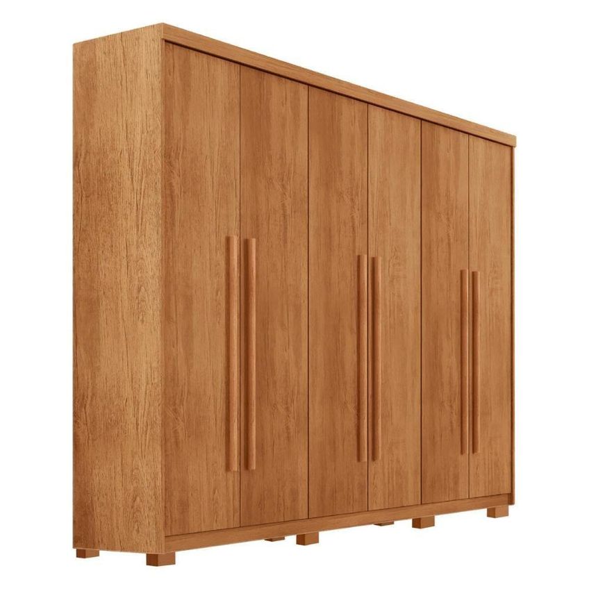 Guarda Roupa Casal Cr35518 6 Portas De Bater 2 Gavetas Mdf Laqueado Madeirado Multimóveis - imagem 3