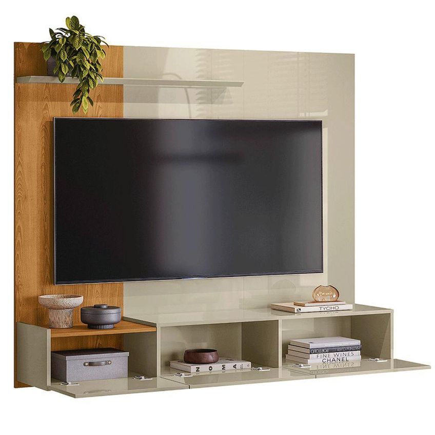 Painel Para TV Astral 65" 153,5cm MDP com 3 Portas Amadeirado Madetec Móveis - imagem 3