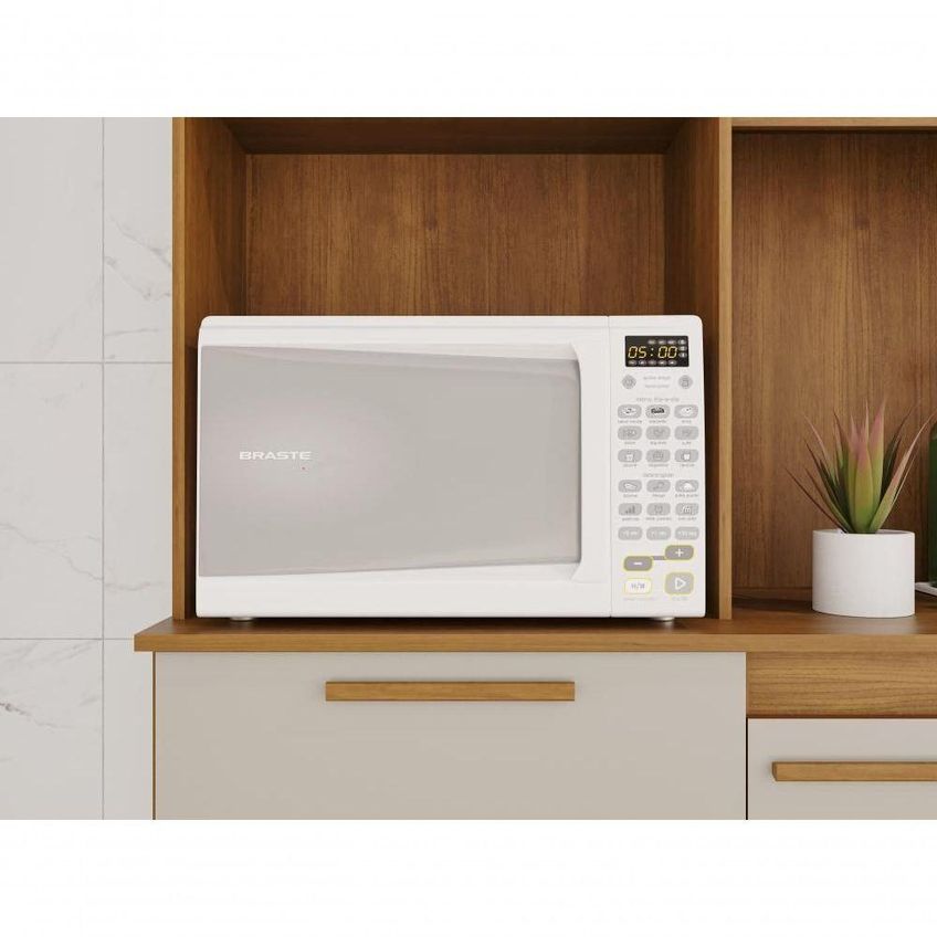 Armário De Cozinha Mônaco 5 Portas 2 Gavetas MDF 110cm Branco 5 Prateleiras - imagem 4