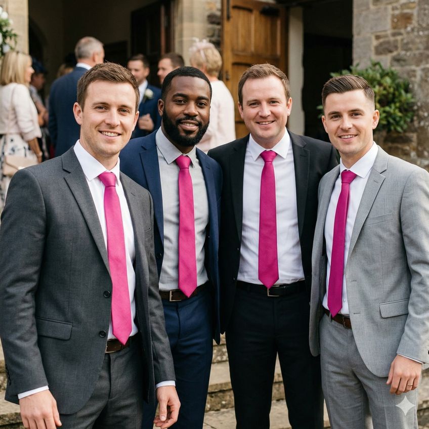 Kit 13 Gravatas Social Várias Cores Tons de Rosa Masculina Slim Lisa Padrinho Casamento Noivo Trabalho Congresso - imagem 5