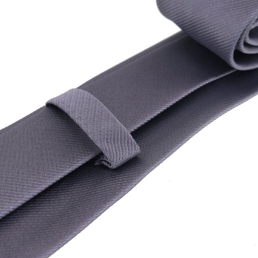 Kit 2 Gravatas Social Masculina Slim Lisa Eventos Casamento Padrinho Trabalho Congresso Várias Cores Tons De Cinza - imagem 4