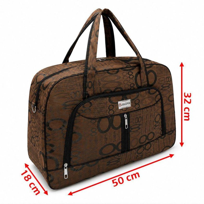 Bolsa De Viagem 50cm X 32cm X 18cm Em Poliéster Com Alça Estampada E Zíper Modelo Bolsa De Viagem - imagem 4