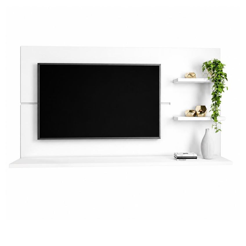 Painel Suspenso New Clean Para TV Até 49 Branco - Zanzini Móveis - imagem 2