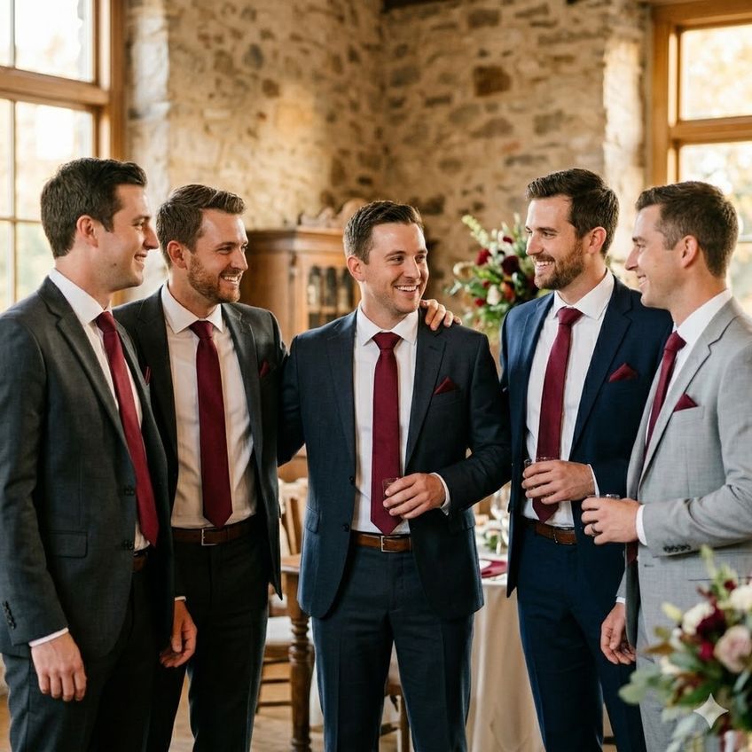 Kit 2 Gravatas Social Masculina Slim Lisa Eventos Casamento Padrinho Trabalho Congresso Várias Cores Tons De Vermelho - imagem 5