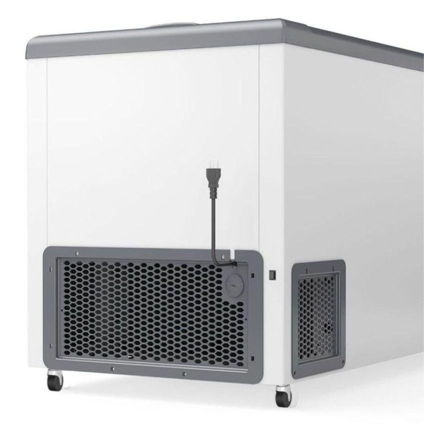 Freezer Plano Vidro Reto Deslizante Gelopar GHD400 Degelo Manual 395L Estático Rodízios Cinza 220V - imagem 3