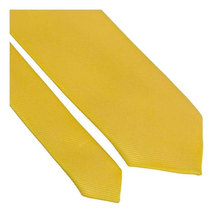 Kit 2 Gravatas Social Masculina Slim Lisa Eventos Casamento Padrinho Trabalho Congresso Várias Cores Tons De Amarelo - imagem 3