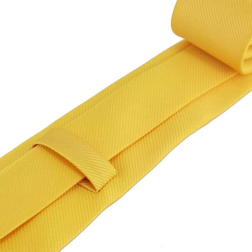 Kit 2 Gravatas Social Masculina Slim Lisa Eventos Casamento Padrinho Trabalho Congresso Várias Cores Tons De Amarelo - imagem 4