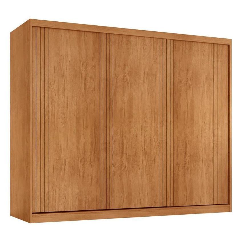 Guarda Roupa Casal Cr35536 3 Portas De Correr 4 Gavetas Mdf Laqueado Madeirado Multimóveis - imagem 2