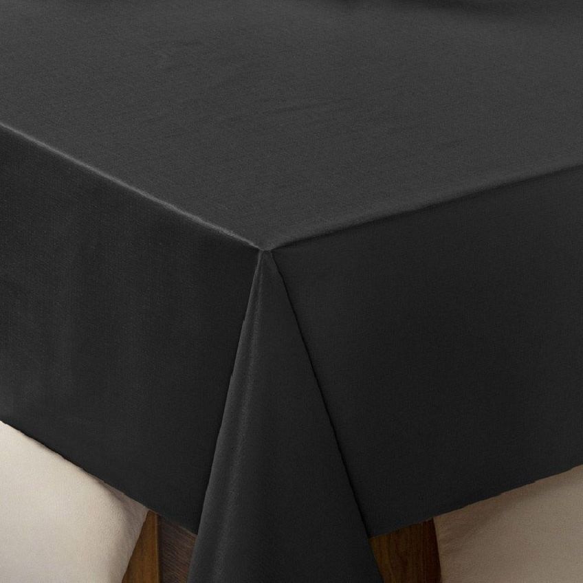 Toalha De Mesa Lisa Térmica Em PVC E Polietileno 140cm X 140cm 1 Peça Preto Clara Luz Decora - imagem 3