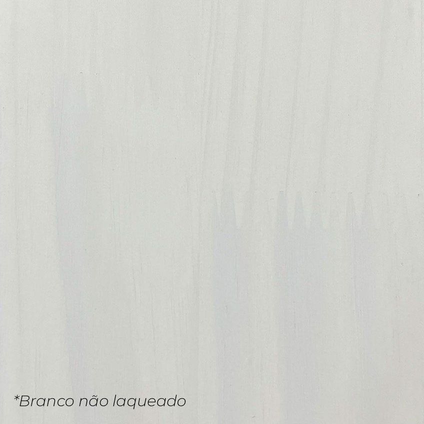 Aparador Linea Ample Moderno Sem Porta Sem Gavetas Madeira Maciça 100cm Branco E Nozes Artfactory - imagem 3