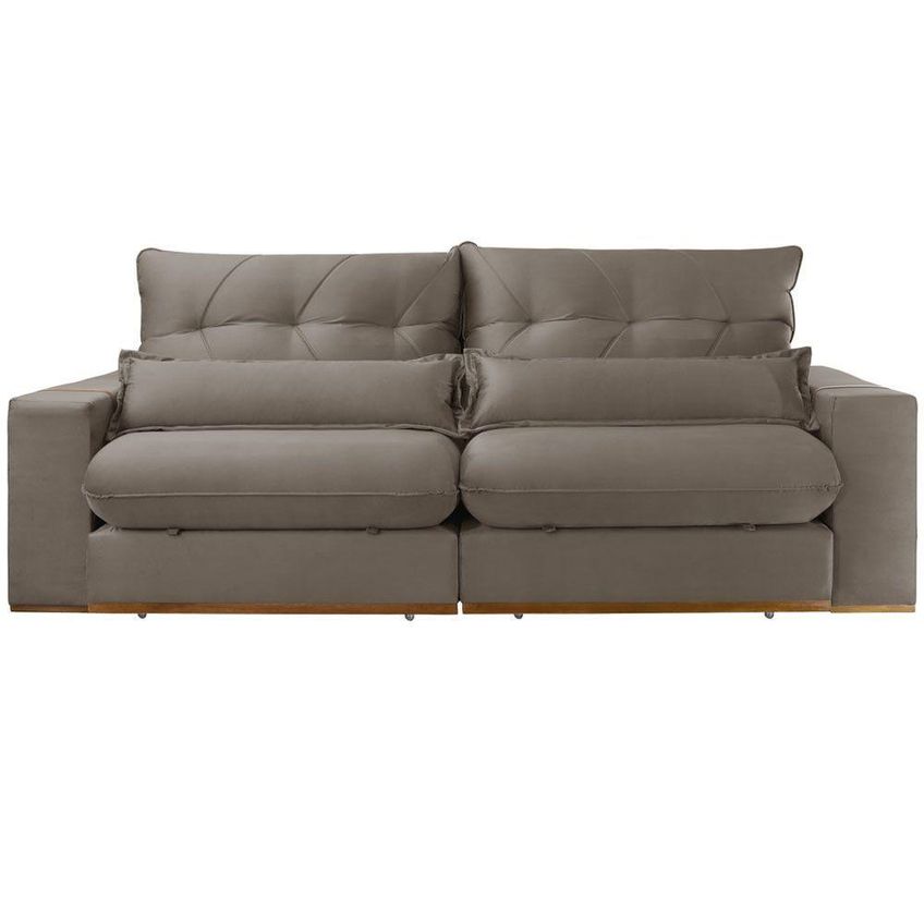 Sofá Com Chaise B002 3 Lugares Retrátil E Reclinável 230cm Caramelo Meu Sofá Online - imagem 5