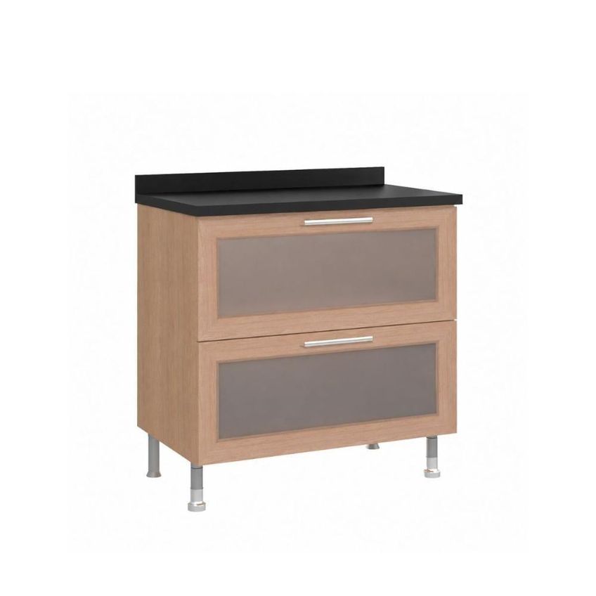 Armário De Cozinha Aspen 5 Pçs Com Tampo 270cm Branco Ditália Móveis - imagem 3