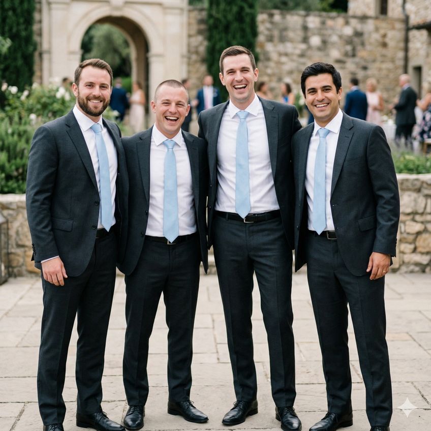 Kit 13 Gravatas Social Várias Cores Tons de Azul Masculina Slim Lisa Padrinho Casamento Noivo Trabalho Congresso - imagem 5