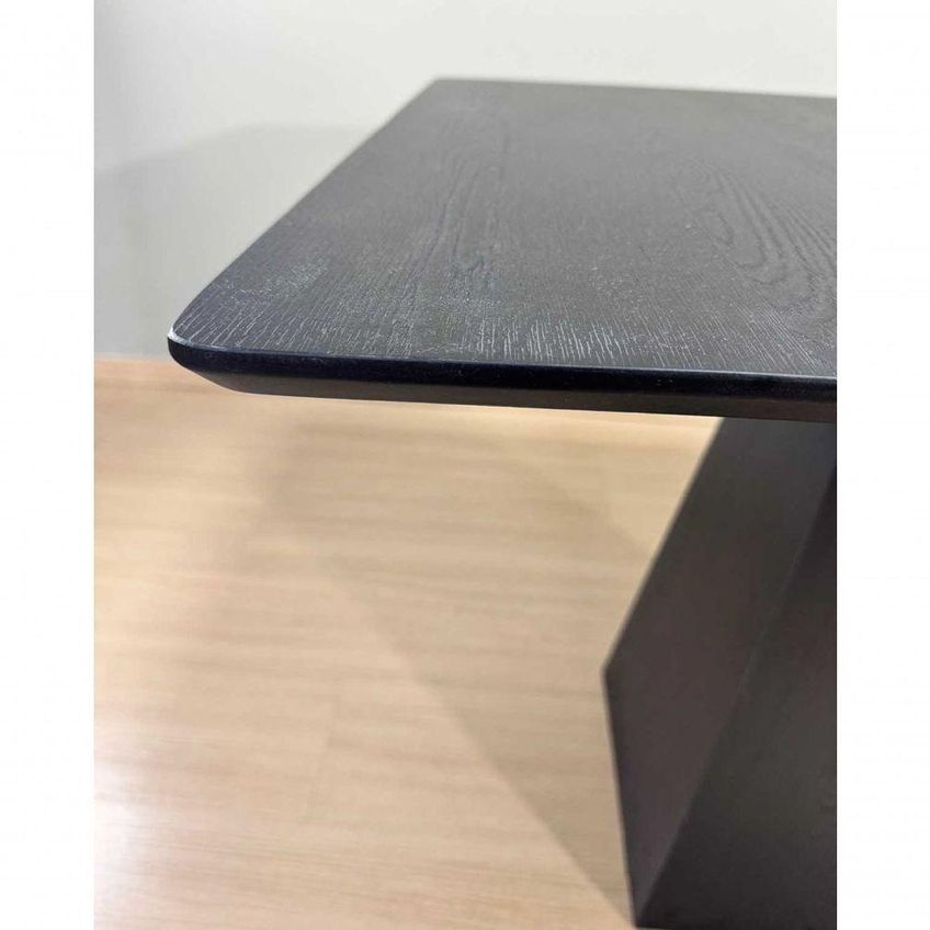 Mesa De Jantar Loft 4 Lugares Quadrada Tampo MDF 130x130cm Ébano Modelar Art Móveis - imagem 3