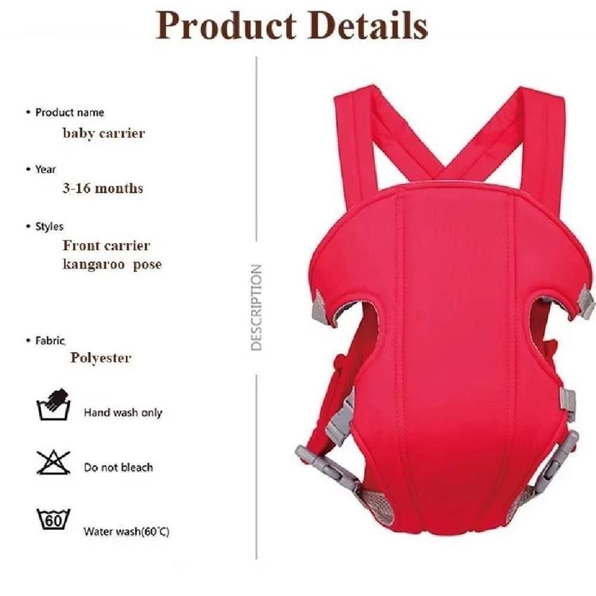 Canguru Para Bebê Ergonômico 3 Posições Até 15kg Roxo Yeet - imagem 4