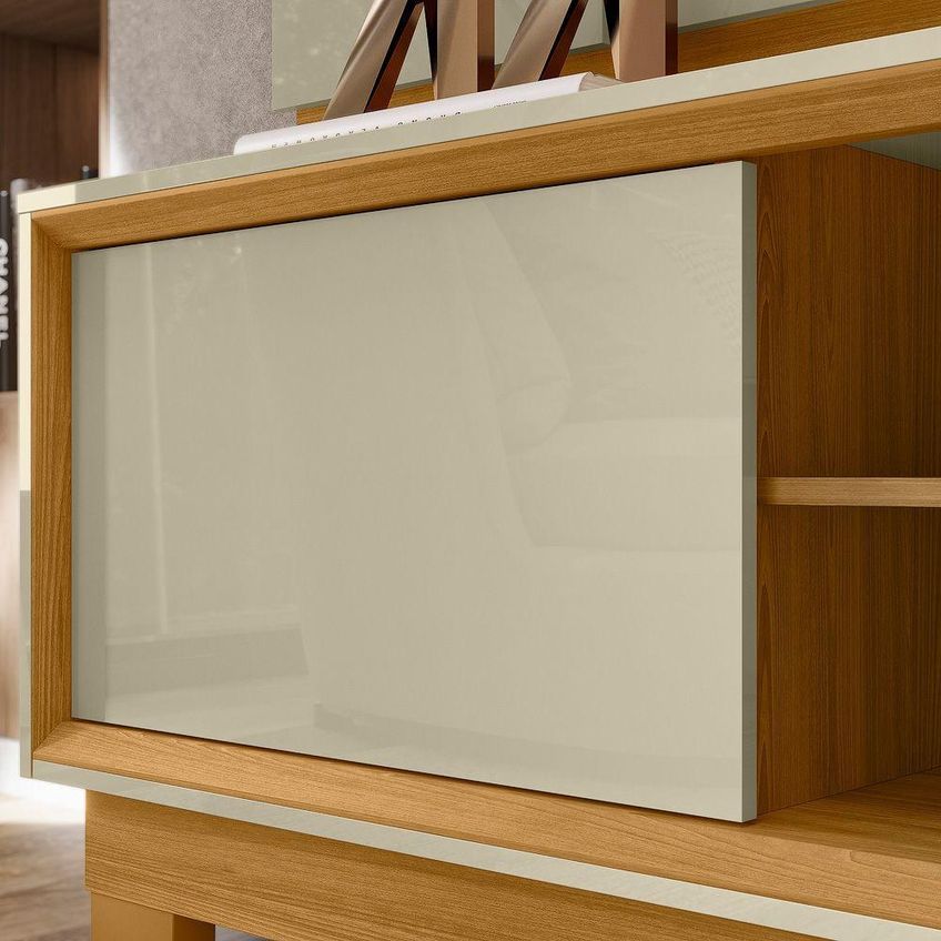 Painel Para TV Até 75" Aspen M20 183cm MDP Cumaru E Opala D'Rossi - imagem 5