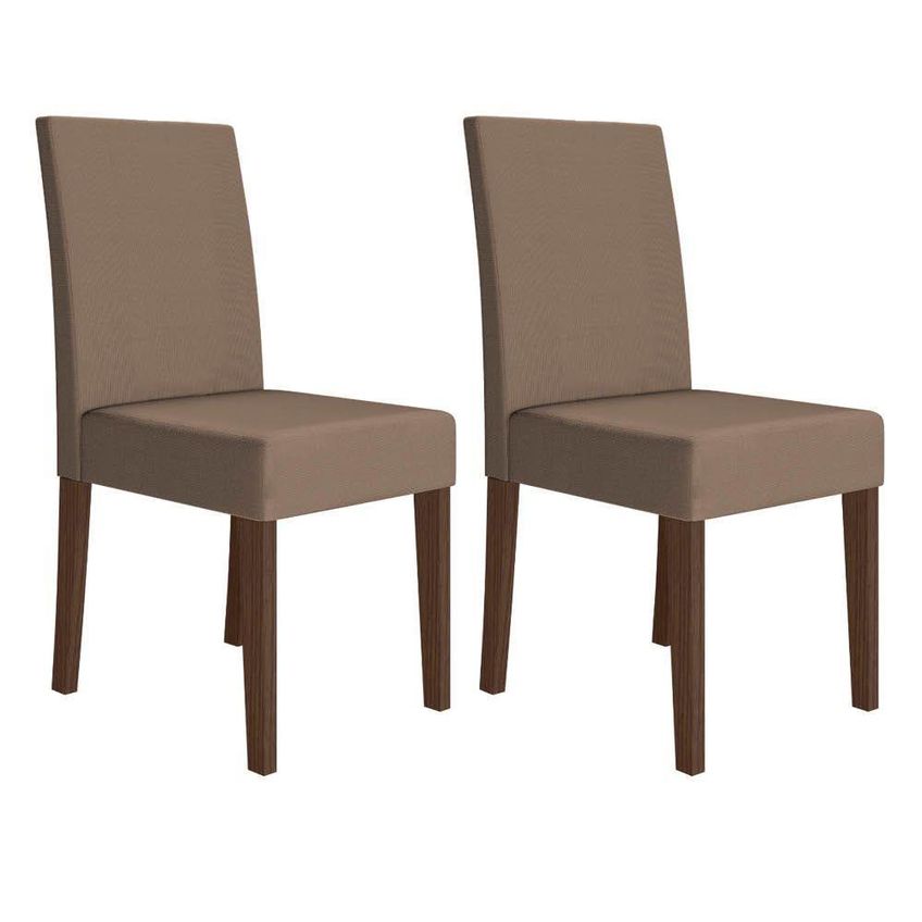 Kit 4 Cadeiras De Jantar Josi Mdf Suede Amêndoa Pallazio - imagem 3