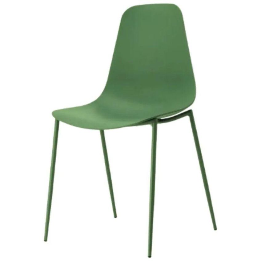 Conjunto 4 Cadeiras Miami Aço Polipropileno Verde Oliva Lemare Móveis - imagem 3
