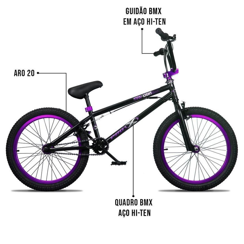 Bicicleta Freedom P03 Bmx Aro 20 Aço Com Câmbio K7 Cog 9 D'rossi - imagem 4