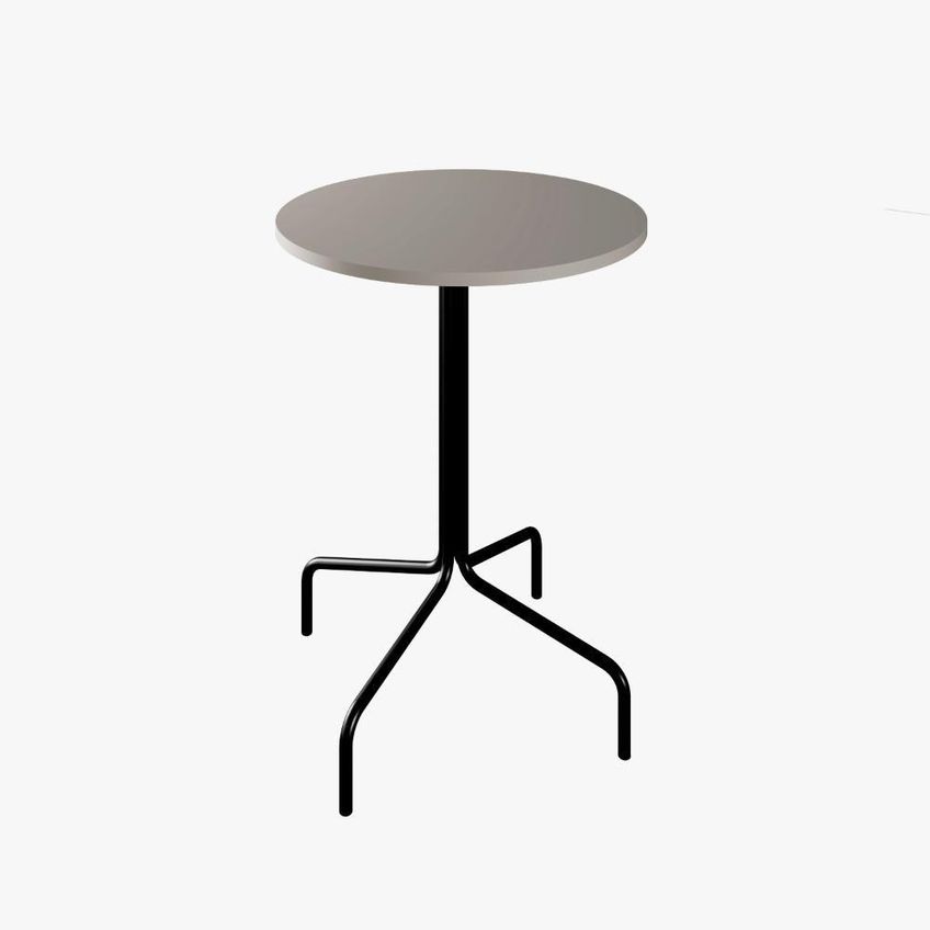 Mesa Bistrô Somb80rd 1 Prateleira Mdp Tamanho 80cm Preto Soho Home Design - imagem 5
