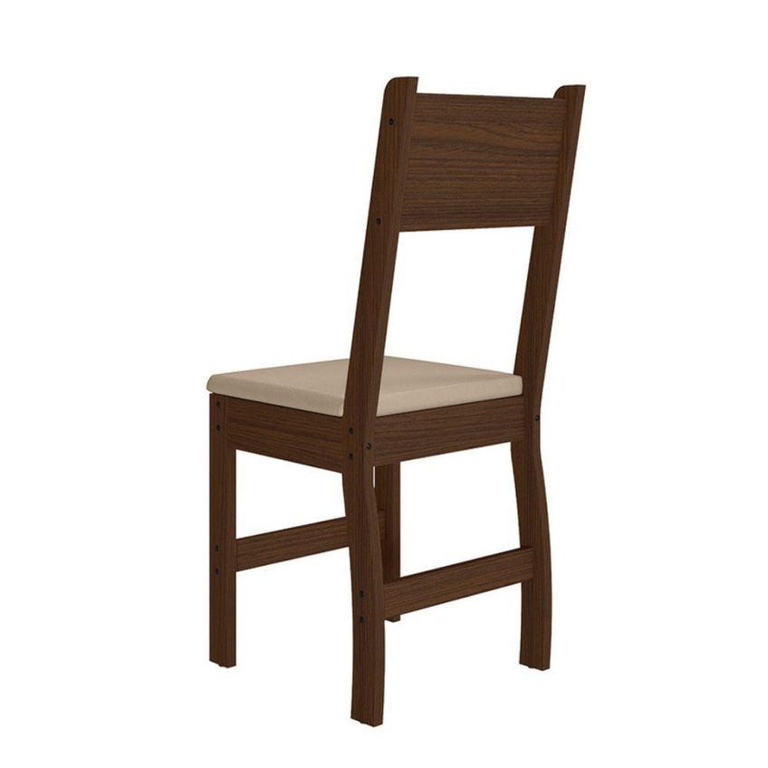 Kit 4 Cadeiras De Jantar Milano MDF Bege Base Amêndoa Pallazio - imagem 3