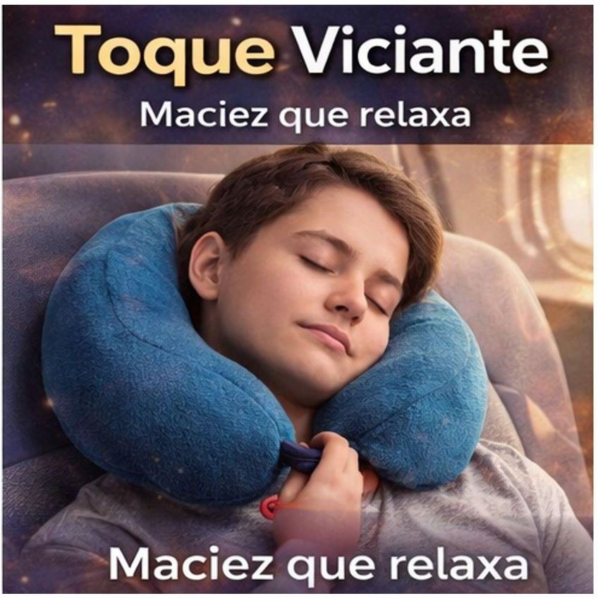 Almofada De Pescoço Para Viagem Ergonômica Espuma Macia Tamanho Único Cinza - imagem 3