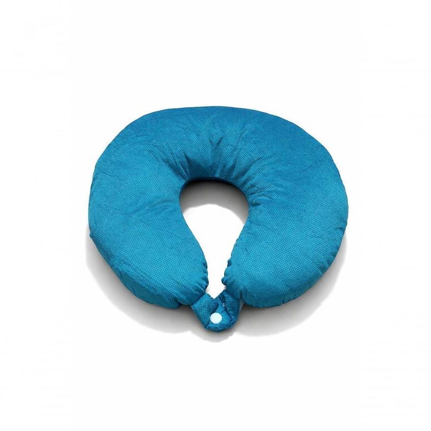 Almofada De Pescoço Para Viagem Ergonômica Espuma Macia Tamanho Único Cinza - imagem 4