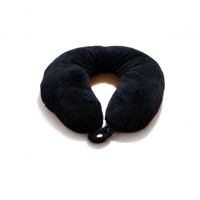 Almofada De Pescoço Para Viagem Ergonômica Espuma Macia Tamanho Único Cinza - imagem 5