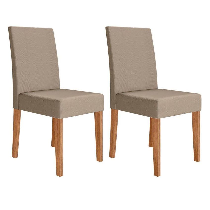 Kit 8 Cadeiras De Jantar Josi Mdf Suede Bege Pallazio - imagem 3