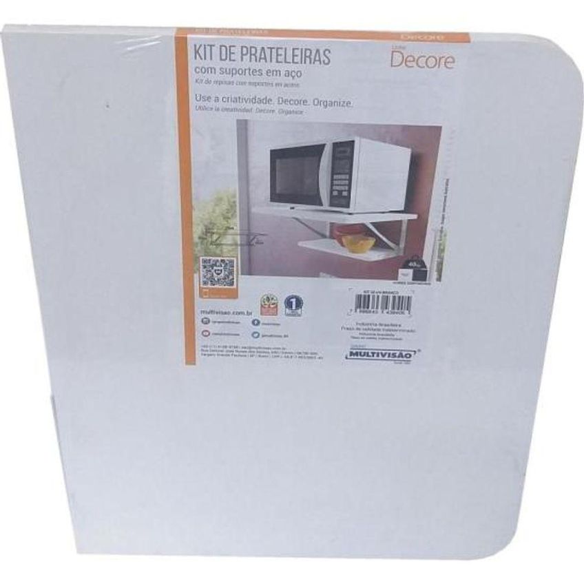 Kit Prateleiras Decore Mdp Pintura Uv Decoração Branco Multivisão - imagem 2