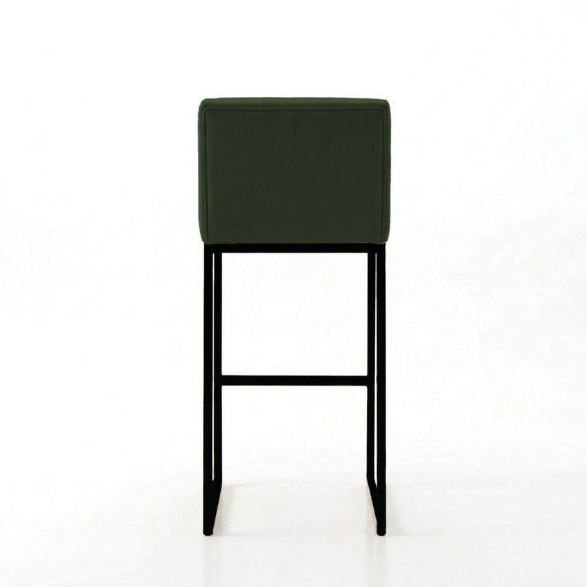 Kit 3 Banquetas Lirina Estrutura Em Aço Revestimento Pu Verde D'rossi - imagem 3