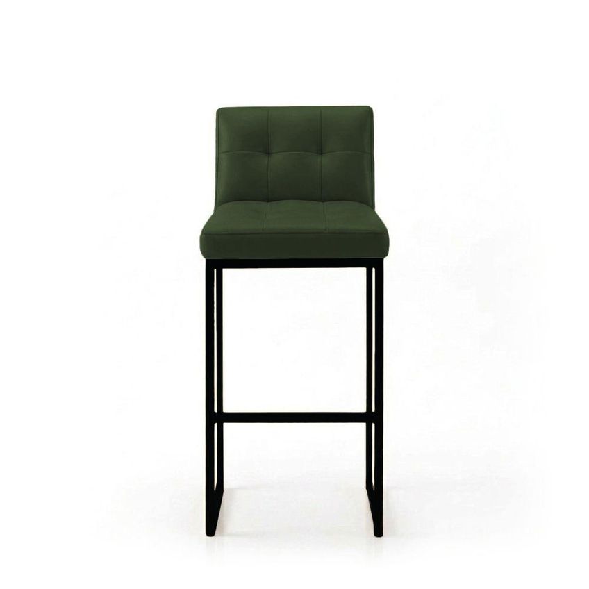 Kit 3 Banquetas Lirina Estrutura Em Aço Revestimento Pu Verde D'rossi - imagem 4