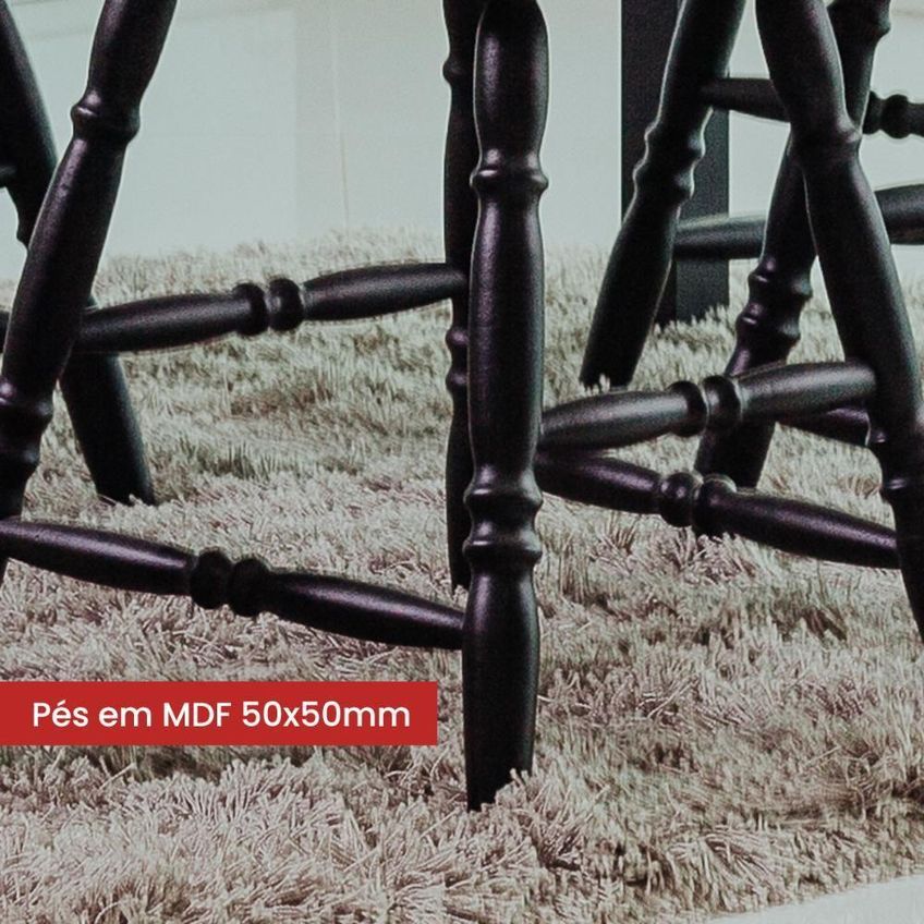 Cadeira Ditália Madeira Maciça de Eucalipto Preto Ditália Móveis - imagem 5