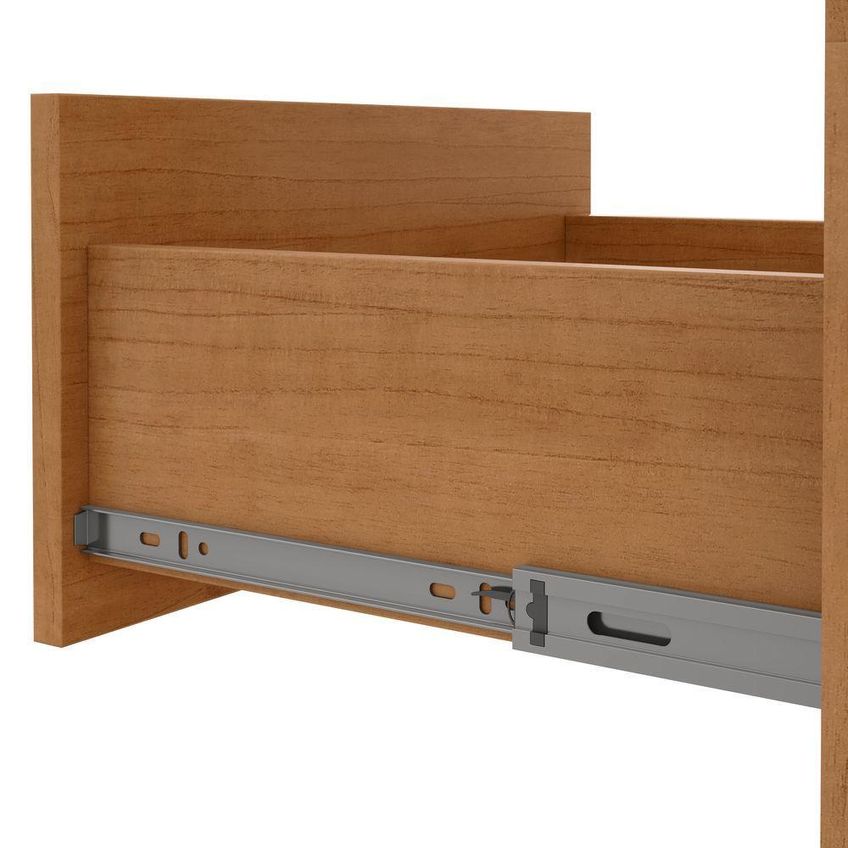 Comoda Toronto 2 Portas 8 Gavetas Mdp Mdf Puxador Mdf Amendoa Moveis Lopas - imagem 4