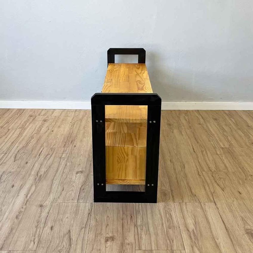 Rack Para TV Linea 140cm Com 3 Gavetas Nozes E Preto Artfactory Design - imagem 3