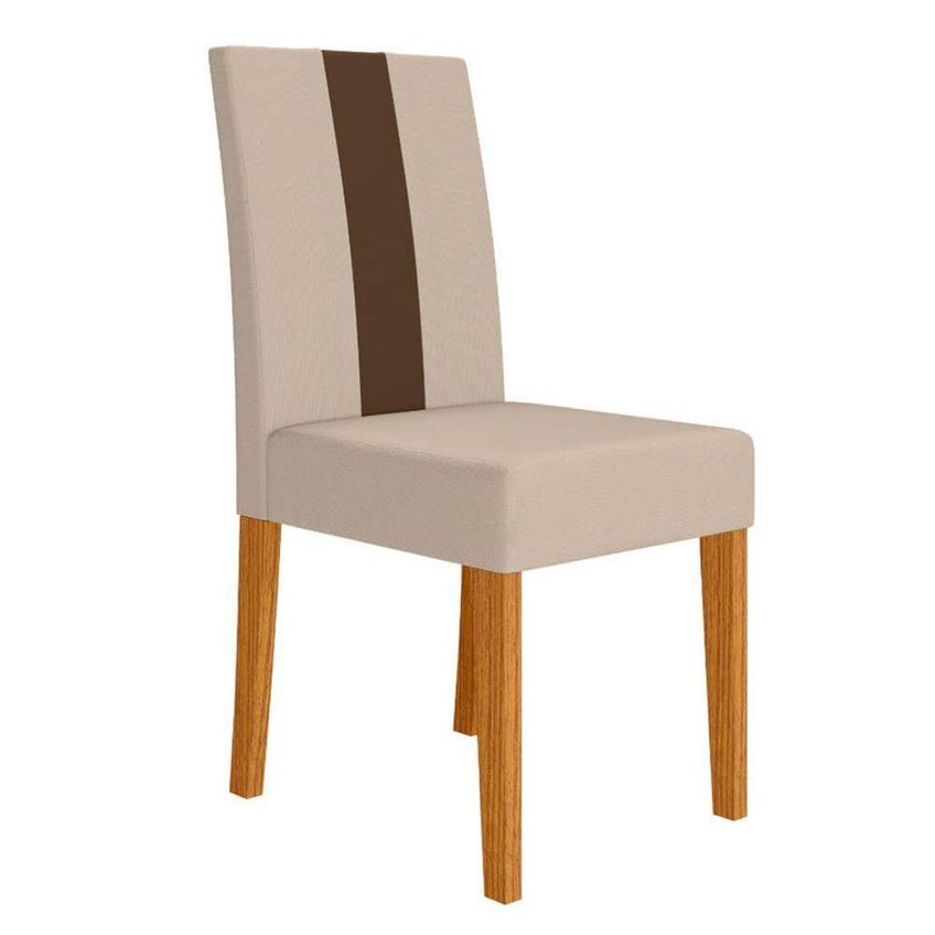 Kit 8 Cadeiras De Jantar Linea Mdf Suede Bege Pallazio - imagem 4