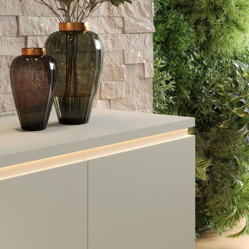 Buffet Lux 4 Portas MDF com Gaveta Off White Mavaular Móveis - imagem 4