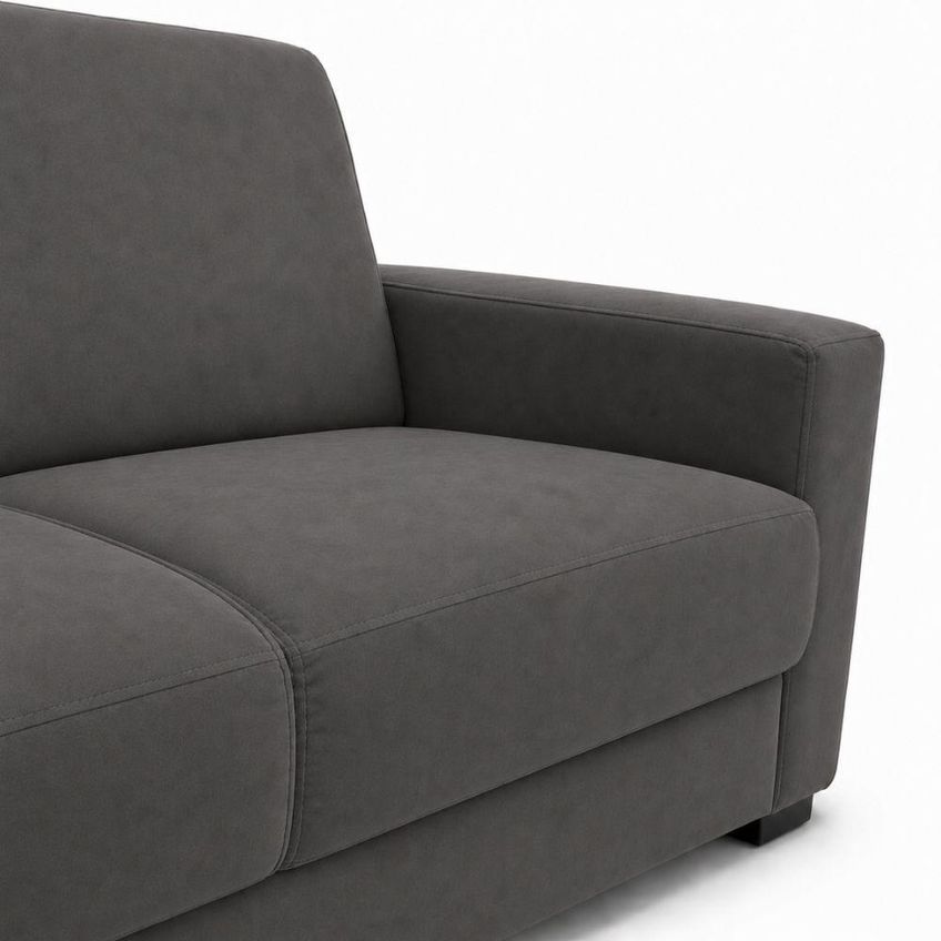 Sofá Namoradeira Moderno 3 Lugares 200cm Cinza Suede Tatite Decor - imagem 3
